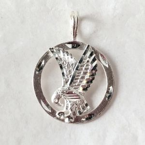 STERLING SILVER EAGLE CHARM - 1" HIGH